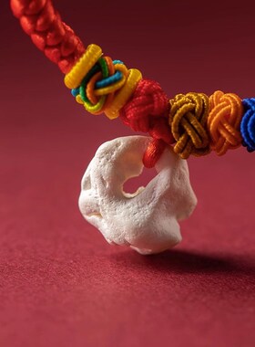 普陀山宝宝新生婴儿童压惊红绳手链男女天然桃木猪惊骨护身符手绳