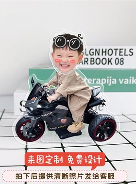 网红2024新款i车载摇头摆件定制DIY照片办公桌面自动摇摇乐小装饰