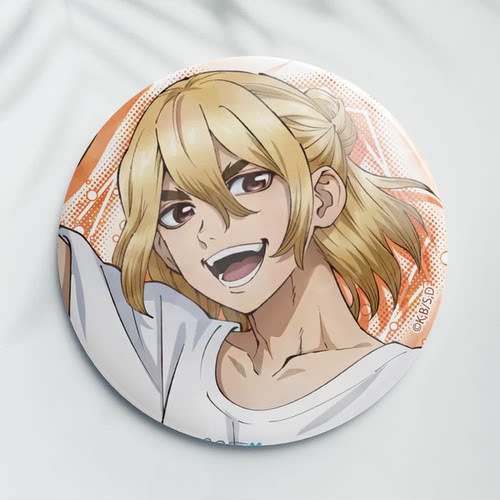 石纪元动漫周边水枪快闪8月大阪场系列吧唧徽章千空羽京狮子王司 - 图1