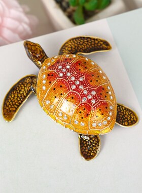 北欧风格海龟家居摆件工艺礼品盒家居饰品时尚小礼品乌龟饰品盒