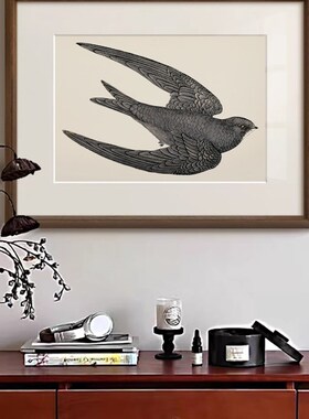 燕归来挂画好寓意装饰画乔迁礼物客餐厅入户玄关沙发背景墙落地画