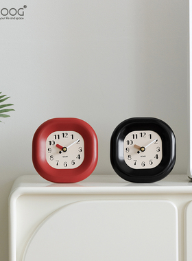 EMITDOOG客厅卧室创意座钟玄关时钟装饰品电视柜高级感桌面摆件