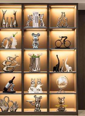 轻书奢高档柜装饰品摆件酒代客厅办公室柜现家居JXGY-6软装套装工