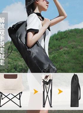 户外安装免月亮椅折叠便椅子携凳装车载椅子月厂家直供亮椅加厚加