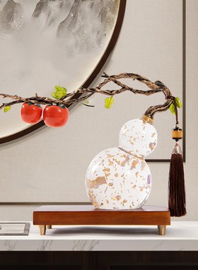 新中式透明葫芦摆件客厅电视柜酒柜样板间样品屋展示中心玄关摆设