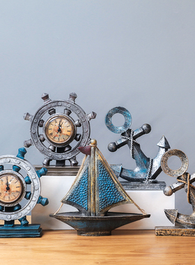 海洋复古小摆件玄关欧式创意家居摆设客厅服装餐厅酒柜店铺装饰品