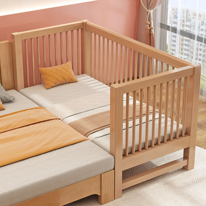 榉木儿童床婴g儿拼接床小床边床男孩女孩卧室加床拼床加宽拼接神,淘宝优惠券,粉丝福利购,淘宝优惠卷