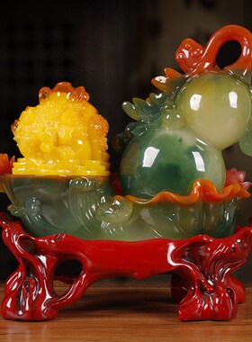 招财金蟾摆件大号葫芦工艺品收银台办公室L桌装饰品店铺开业送礼