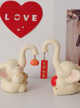 结婚礼物送新人新娘闺蜜新婚w情侣大象订婚摆件高档实用纪念日礼