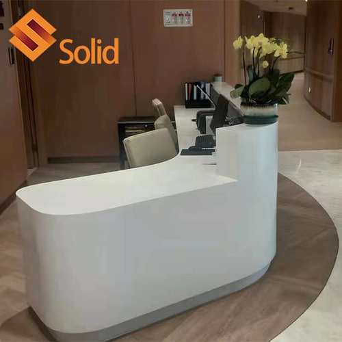 思丽德加工人造石服务台 亚克力人造石台面 无缝拼接人造石咨询台 - 图1