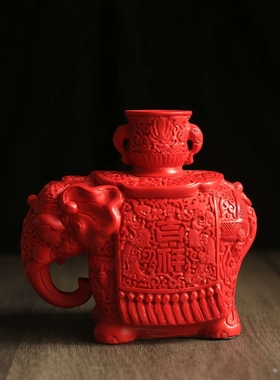 扬州漆器红雕漆中国风特色礼品厂送老外的工艺品象征财富平安