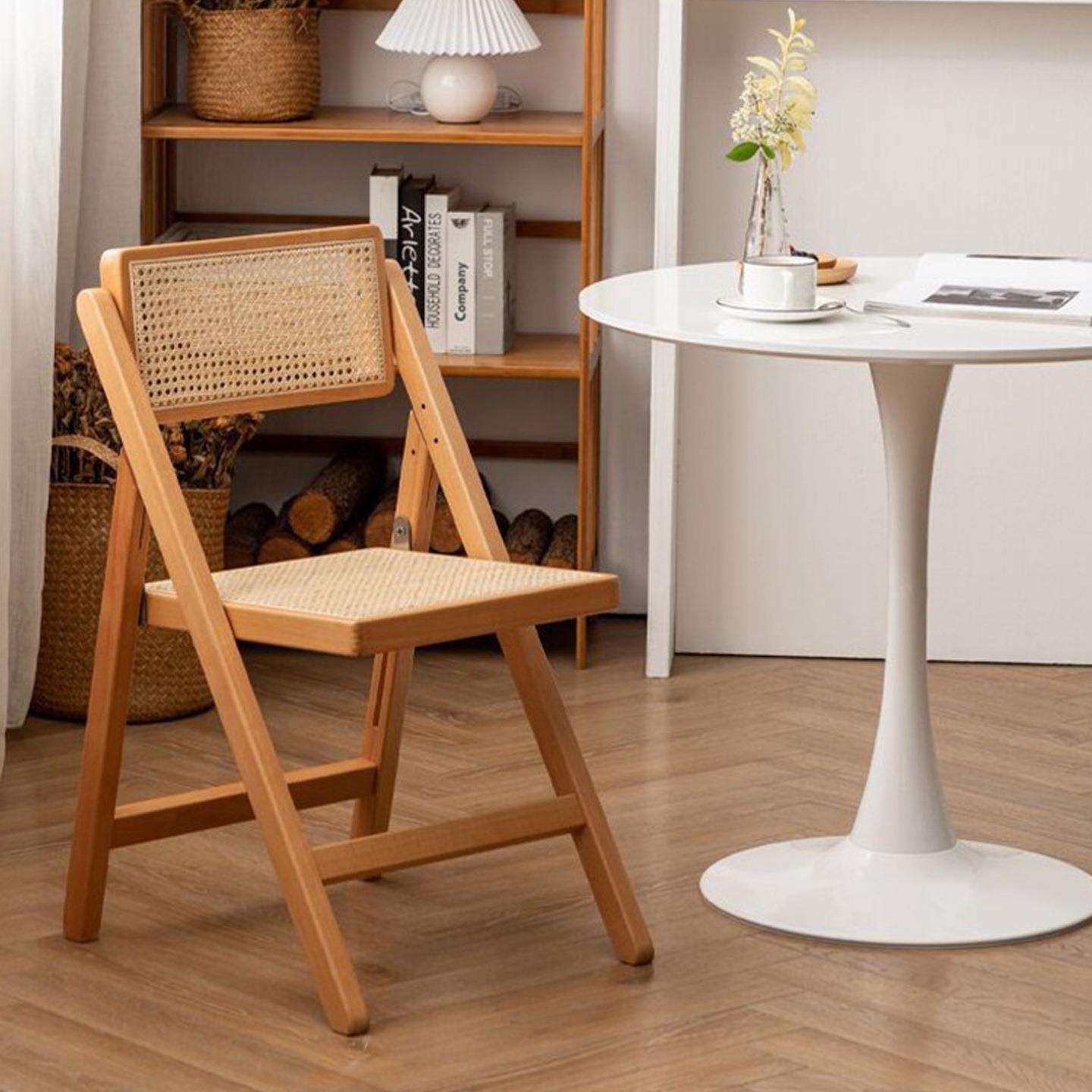 可叠吧台椅家用简约高脚凳实木酒吧椅餐厅日式藤编靠背椅子,淘宝优惠券,粉丝福利购,淘宝优惠卷