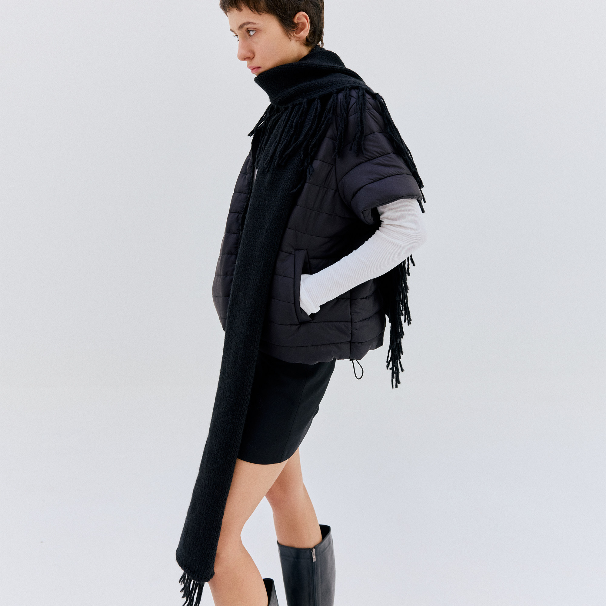 [沈月同款]antenna effect秋冬新款复古侧边流苏长羊毛混纺围巾,淘宝优惠券,粉丝福利购,淘宝优惠卷