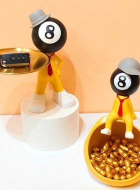 热销台球公仔桌球俱乐部台球厅装饰大型摆件现代客厅电视柜旁开业