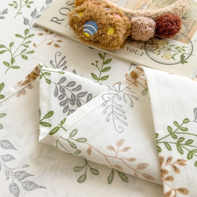 Small and fresh old coarse cloth sheets single piece cotton simple flower thickened single double linen quilt single bed cover