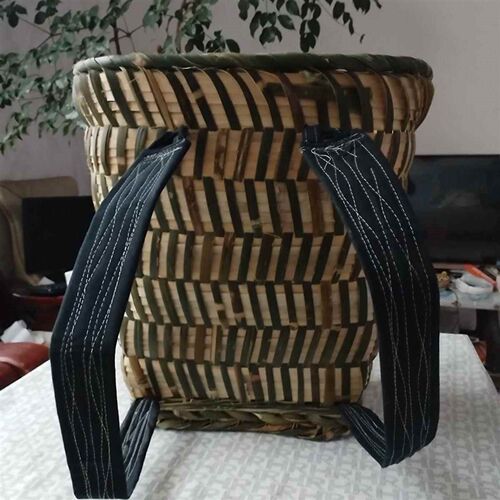 热销金竹丝背篓竹子背篼大号双肩背农村家用金竹大箩筐背篓家用农 - 图0