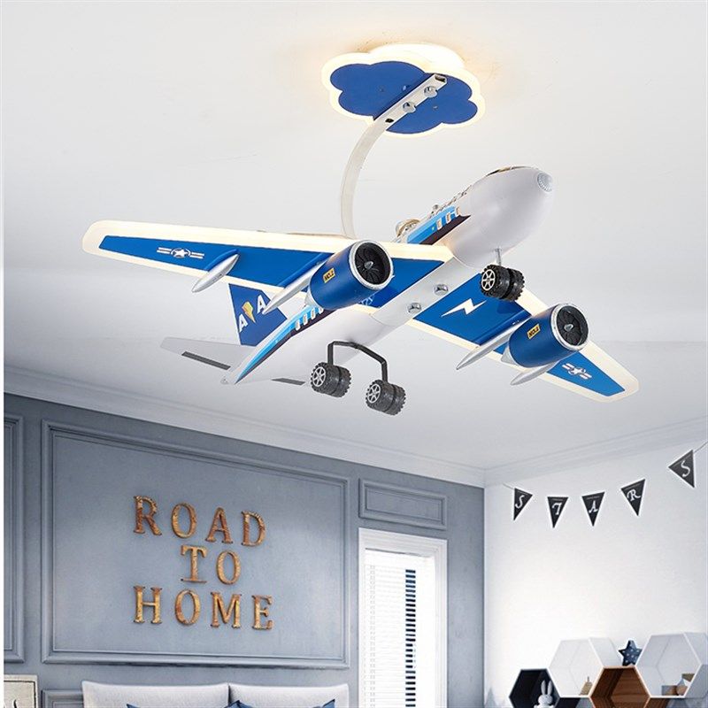 儿童房灯创意男孩女孩卧室房间吸顶灯飞机模型装饰亚克力灯具护眼,淘宝优惠券,粉丝福利购,淘宝优惠卷