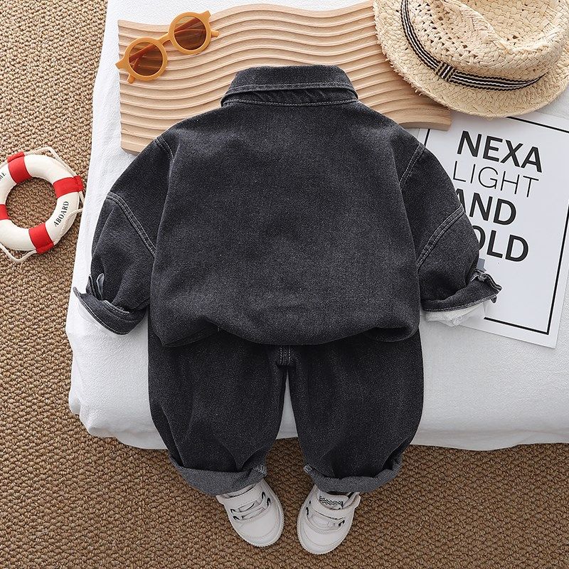 男童秋装牛仔套装2024新款洋气儿童炸街牛仔外套春秋季中小童衣服,淘宝优惠券,粉丝福利购,淘宝优惠卷