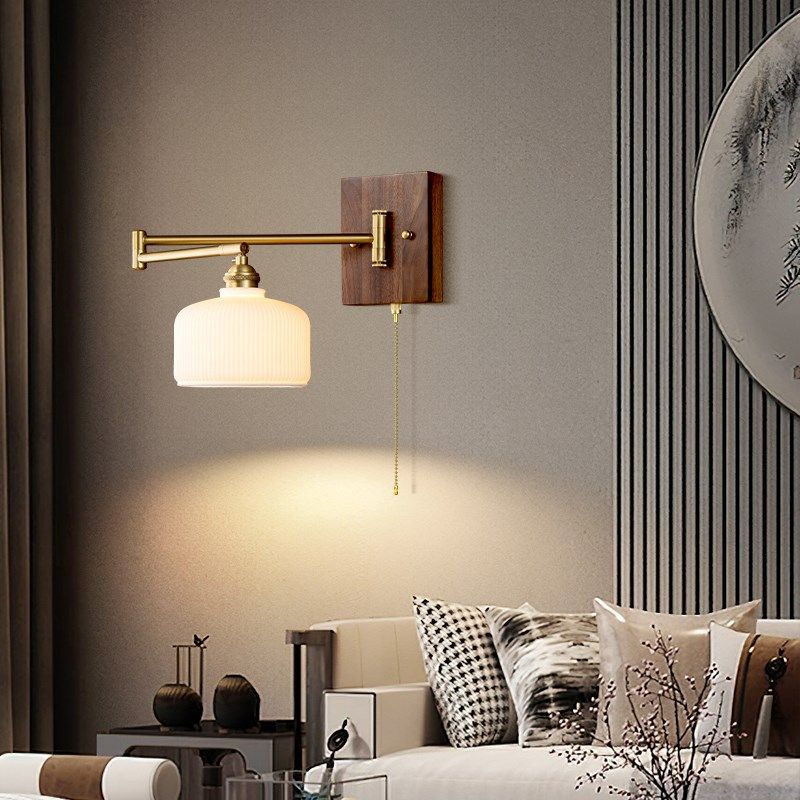 美式复古折叠壁灯侘寂风民宿餐厅过道墙灯网红摇臂旋转卧室床头灯,淘宝优惠券,粉丝福利购,淘宝优惠卷