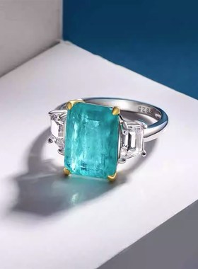 小众个性高级设计感戒子高档时尚气质显白4爪镶嵌戒指女开口可调