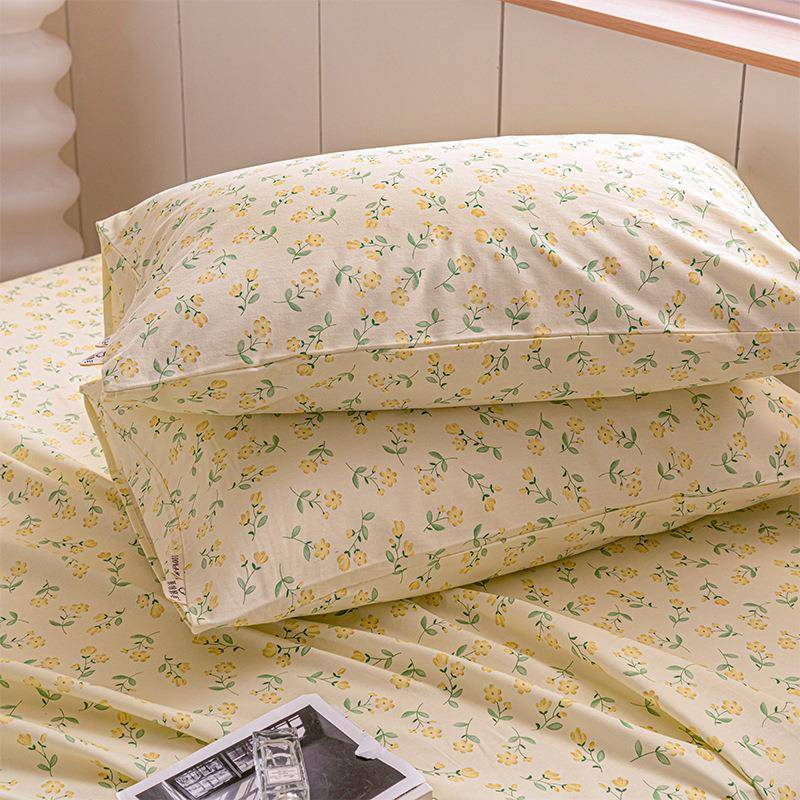 全棉磨毛床单单件100三XEI纯棉秋冬加单人粗单布被床笠厚枕套件套 - 图2