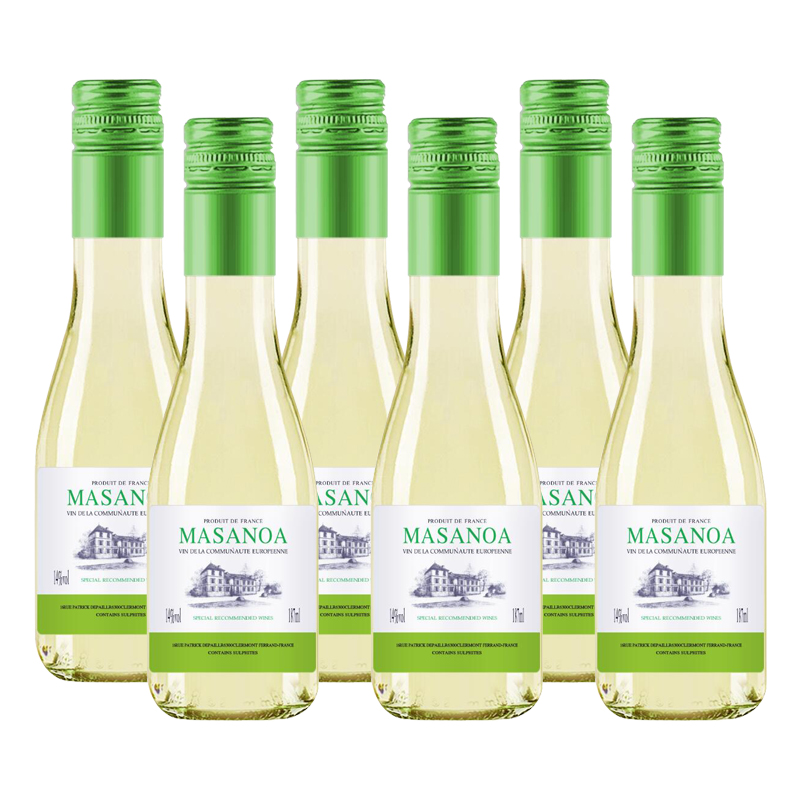 玛莎诺娅甄选白葡萄酒甜型12度晚安小酒6支187ml送礼手提礼盒装 - 图2