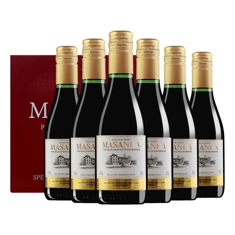 玛莎诺娅晚安小酒14度红酒小瓶红酒甄选干红葡萄酒6支装,淘宝优惠券,粉丝福利购,淘宝优惠卷