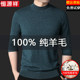 Hengyuanxiang 7-quarter sleeve cardigan men's half turtleneck spring and autumn new middle-aged solid color thin base sweater knitted sweater