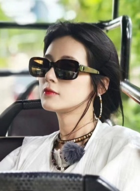 娜扎同款防紫外线方形韩版女墨镜