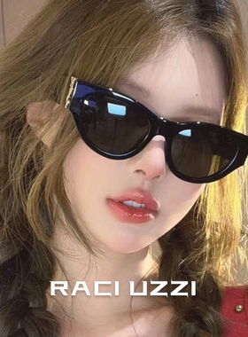 ROSE朴彩英娜扎同款猫眼墨镜女款SM94防紫外线近视太阳眼镜高级感