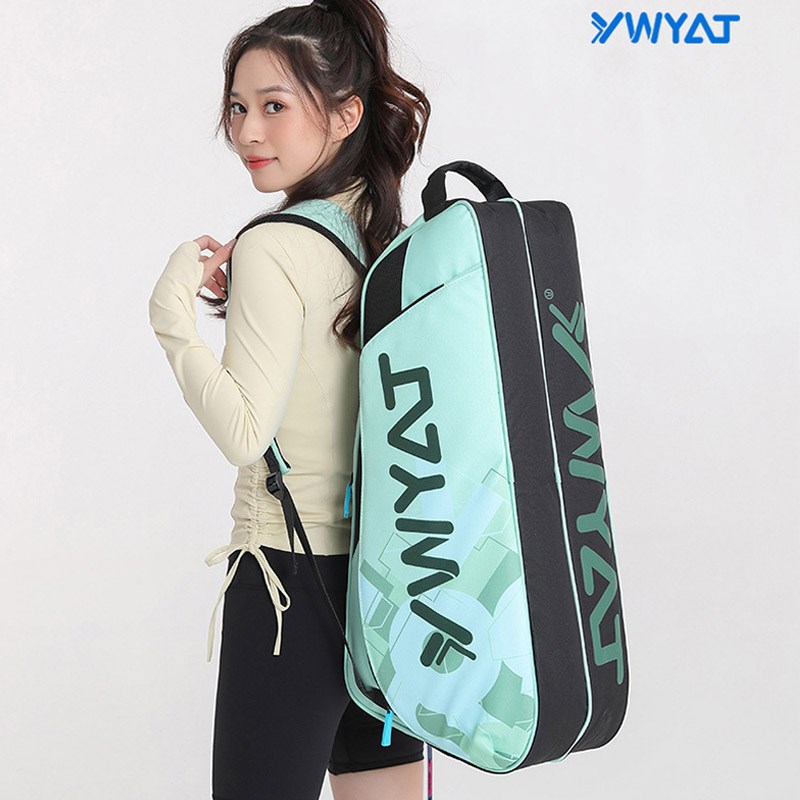 2024时尚新款羽毛球包双肩男女款大容量网球拍袋多功能运动包 - 图0