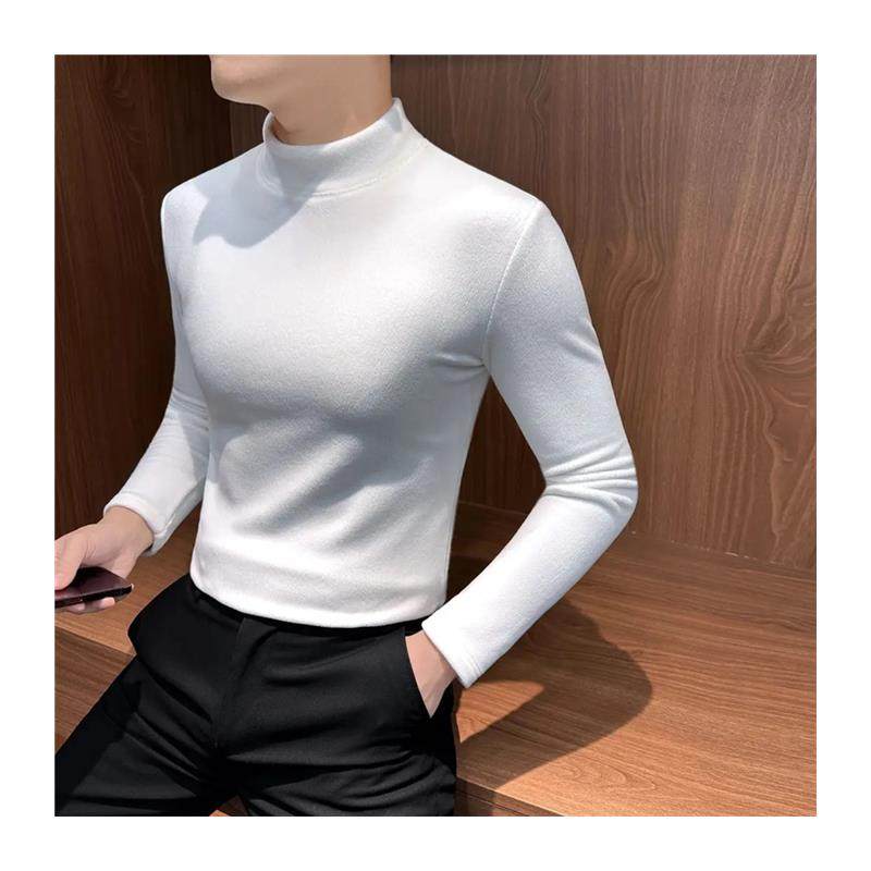 FZ轻奢服饰双面绒轻奢精品打底衫25新款高级感男装半高领加绒长袖,淘宝优惠券,粉丝福利购,淘宝优惠卷