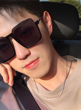 超大框韩版潮男士方形大胖圆脸z显瘦开车司机防紫外线墨镜太阳眼