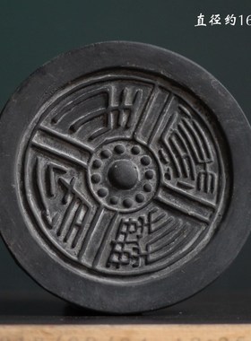 汉代朱雀a纹瓦当摆件仿古陶器秦砖汉瓦收藏古玩艺术品拓片拓板素