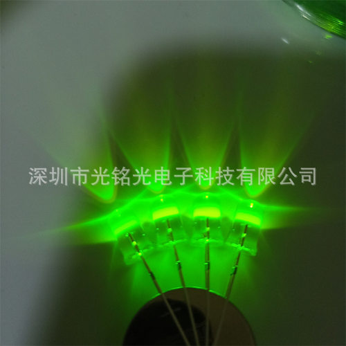 厂家供应 234MM白发透明普绿 长脚灯珠 234白发普绿LED发光二极管 - 图2