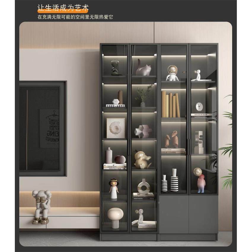 纳柜展示侧酒边立玻柜置物客厅收钢化璃门书架实木生态板OHO工厂,淘宝优惠券,粉丝福利购,淘宝优惠卷
