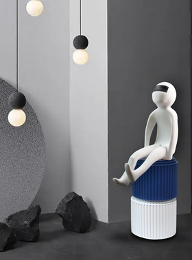 现代简约雕塑布置装饰摆台售楼处网红摆件底座家居装饰Z品桌面展