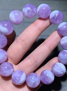 天然紫玉晶紫水晶手链紫晶甜美饰品奶盖碎冰梦幻送礼物女一物一图