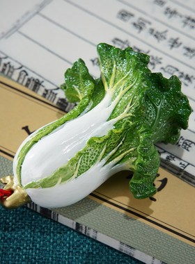 铜摆件《手中有财》铜工艺品家居饰品铜白菜摆件招财手把玩件礼物