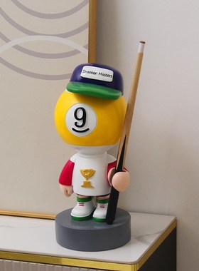 台球吧台黑八黄九摆件台球厅收银台桌面开业送礼台球周边生日礼物