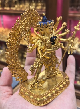 胜乐金刚/上乐金刚/德穆钦格/12cm金铜佛像梵天藏传佛堂供奉摆件