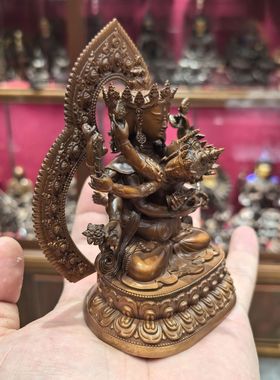 密集金刚/密聚金刚/桑堆/桑顿多杰/12cm红铜佛像藏传摆件/大威德