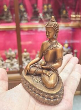 释迦牟尼佛/释迦佛/佛陀像/悉达多/三宝10cm紫铜随身佛像梵天造像