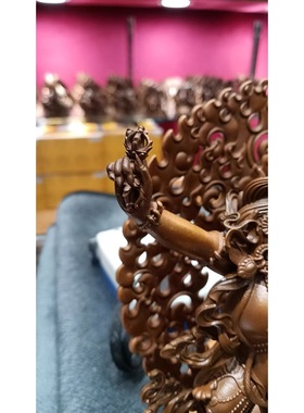 金刚手菩萨/恰那多杰/二臂金刚手菩萨/金刚手/15cm紫铜佛像摆件