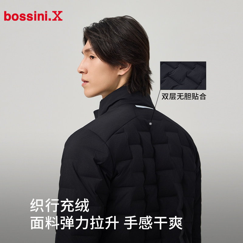 【限时五折】bossini堡狮龙2024秋冬保暖内搭短款轻薄羽绒服男 - 图0