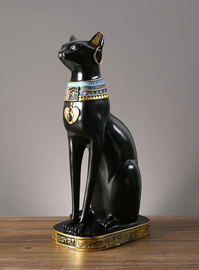 北欧风埃及猫摆件客厅酒柜工艺品玄关镇宅招财摆设