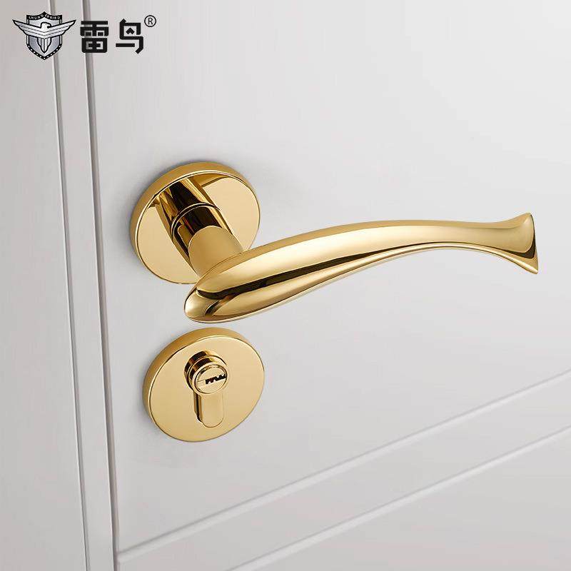 雷奢鸟龙鲤鱼跃门创YYO意门锁卧门室门锁木门把手法式轻金色小鱼,淘宝优惠券,粉丝福利购,淘宝优惠卷