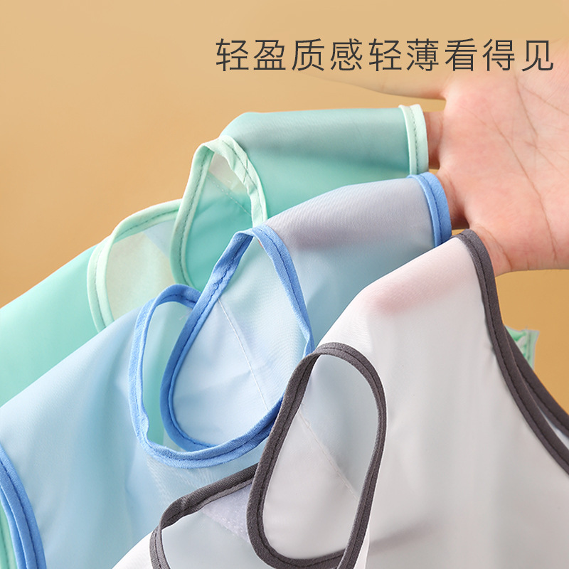 Children's bib baby eating bib apron painting waterproof anti-dirty eating bib girl baby wearing reverse clothing
