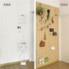 Hole board entrance hall custom meter box blocking storage wall wooden display rack solid wood partition storage rack
