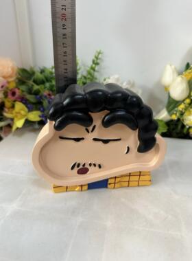 蜡笔小新园长眼镜支架多功能收纳化妆刷笔筒创意可爱卡通家居摆件